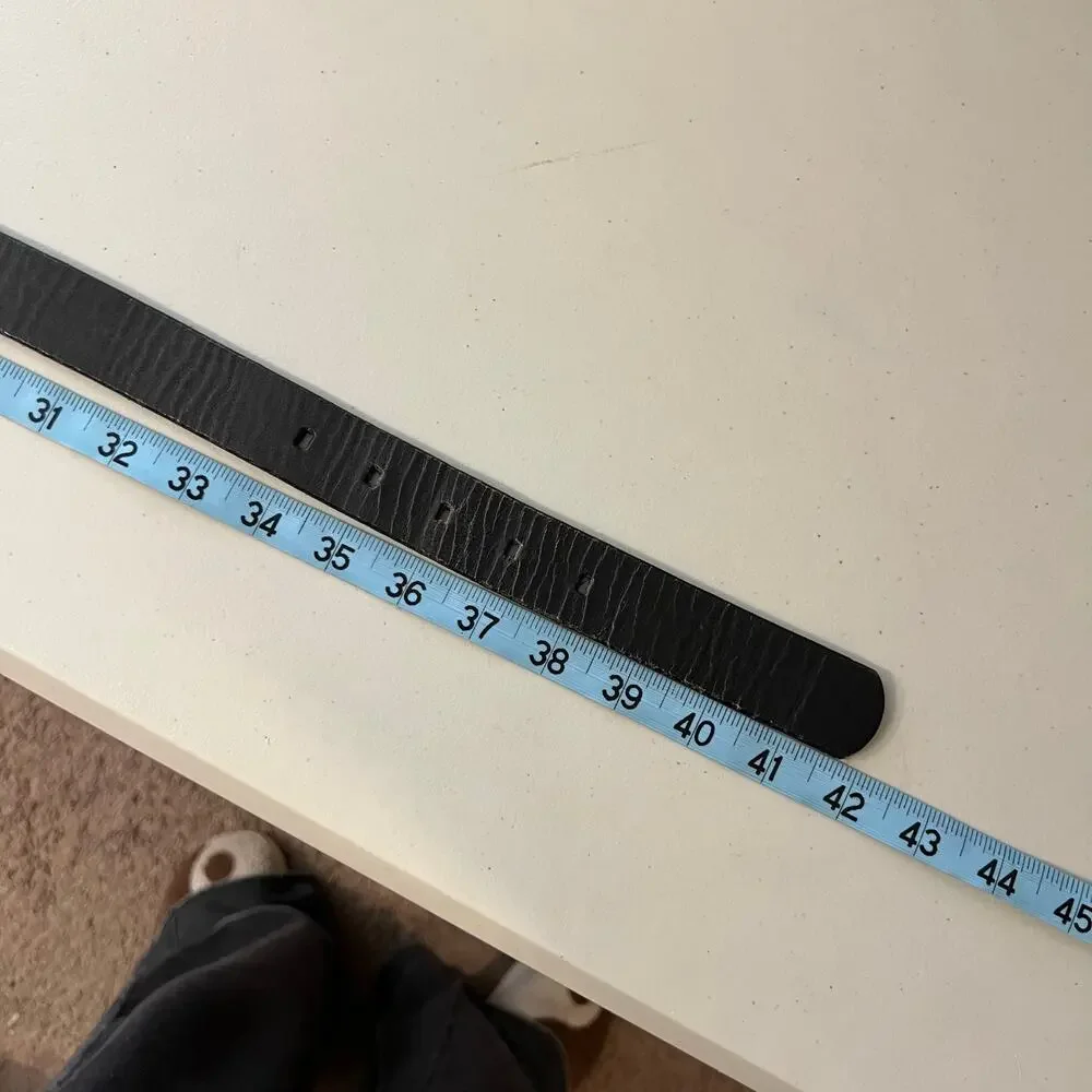 GAP Black Worn in Genuine Leather Utility Unisex Belt Size Large